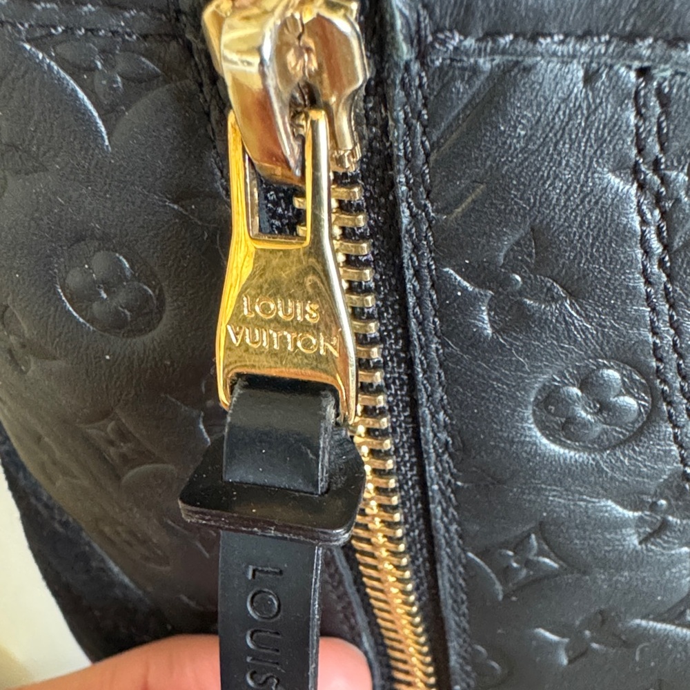 Louis Vuitton Black Monogram High-Top Sneakers with Gold Zipper - Picture 5 of 8